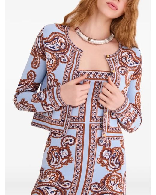 Cara Cara Red Llana Paisley-Print Cardigan