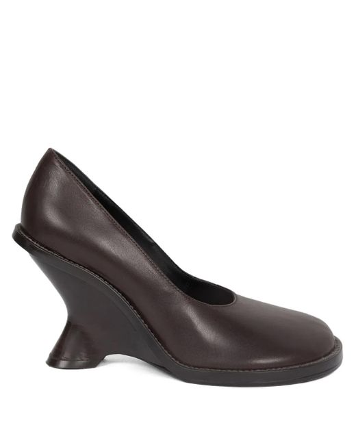 Dries Van Noten Black 90Mm Leather Wedge Pumps