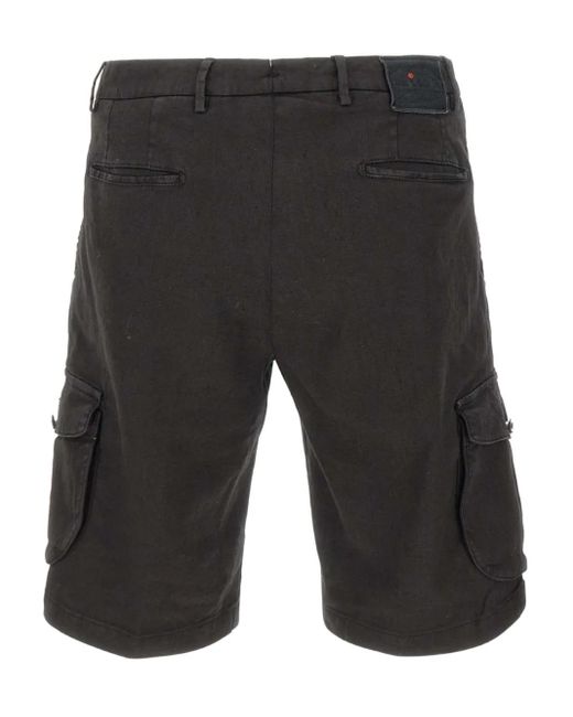 Kiton Gray Cargo-Pocket Button Shorts for men