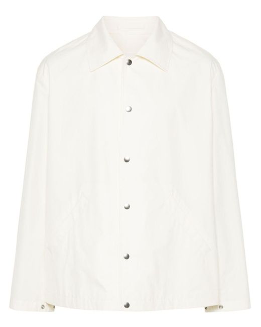 Jil Sander White Logo-Print Jacket for men