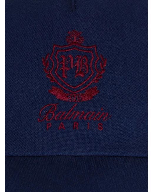 Balmain Baseballkappe Mit Wappendetail in Blue für Herren