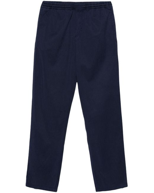 Aspesi Blue Drawstring-waist Tapered Trousers for men