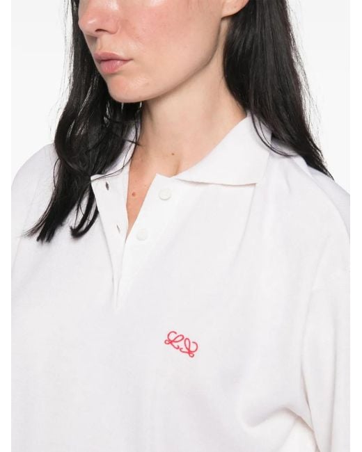 Loewe White Polo Sweater