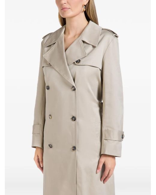 Florence & Fortitude White Double-Breasted Bow Coat