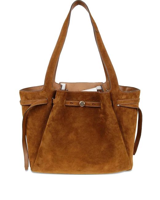 Tory Burch ブラウン レザー バッグ 中型 アウトレット ブラウン
