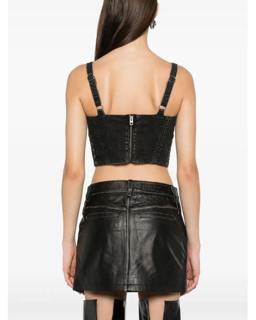 Ksubi Black Dauphine Crop Top