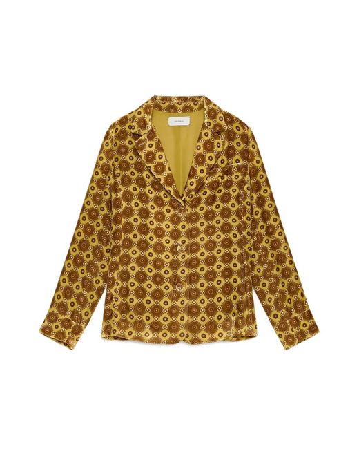 Maliparmi Metallic Patterned Collared Jacket