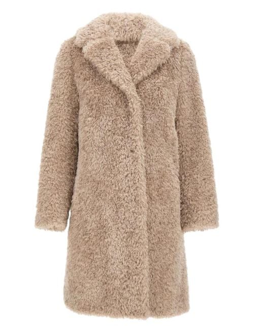 Herno Natural Buttoned Faux-Fur Coat