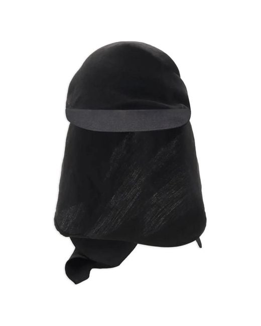 Yohji Yamamoto Black Bandana Knot-Detail Cap