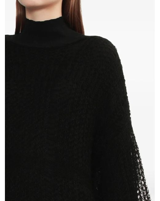 Y's Yohji Yamamoto オープンニット セーター Black