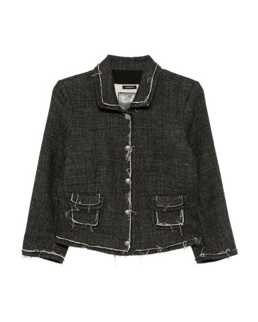 Giacca Boxy Con Effetto Vissuto di R13 in Black