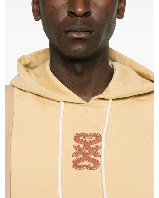 Felpa Con Logo E Cappuccio di Sandro in Yellow da Uomo