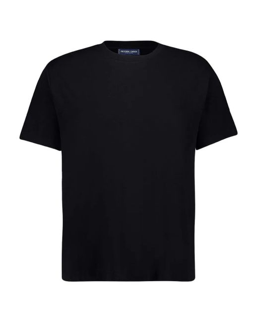 T-Shirt Girocollo di Frescobol Carioca in Black da Uomo