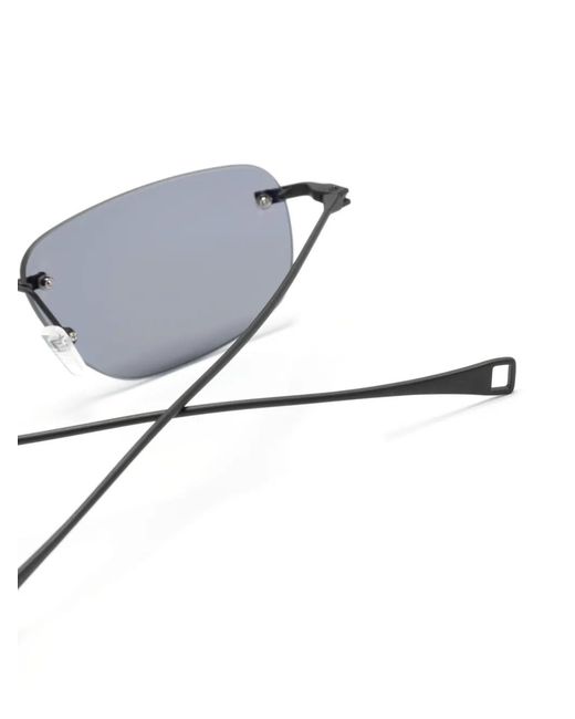 Dita Eyewear Black Rectangle-Frame Sunglasses