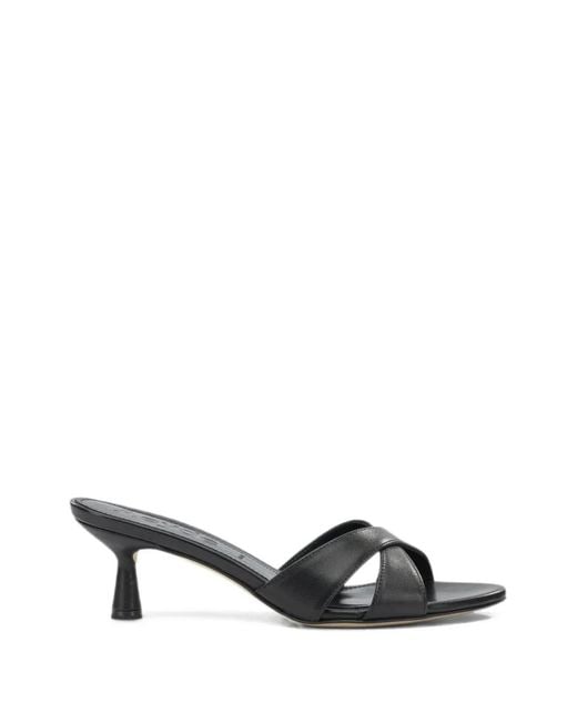 Aeyde Black Leather Sandals