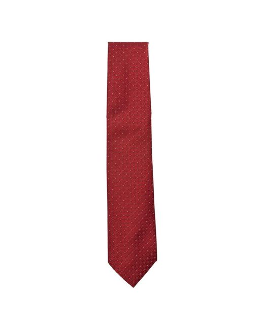 Brioni Red Dotted Silk Tie for men