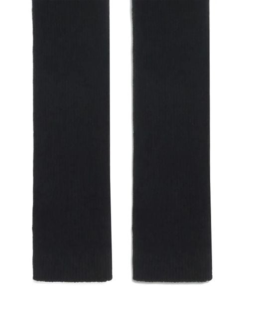Sa Su Phi Black Ribbed Cashmere Gloves