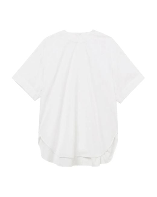Blusa A Maniche Corte di Enfold in White