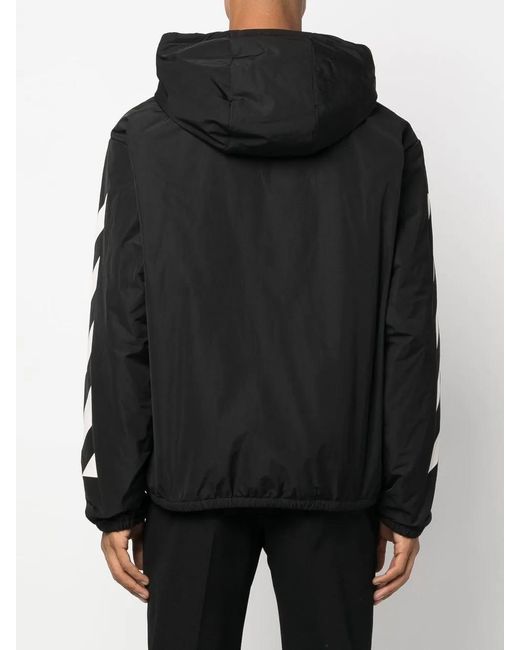 Off-White c/o Virgil Abloh Black Diag Logo-print Windbreaker Jacket for men