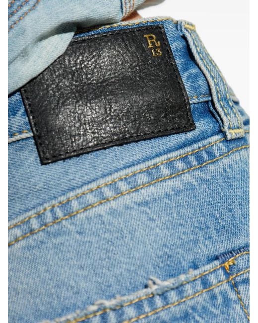 R13 Blue Cuffed Romeo Jean