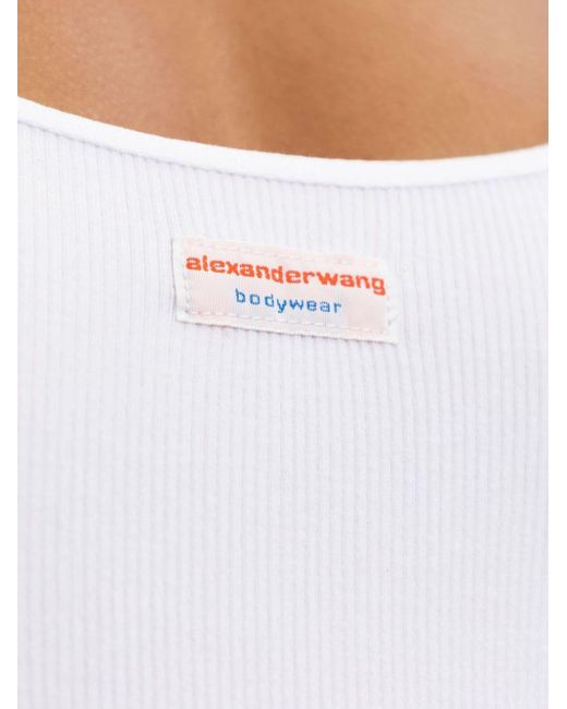 Alexander Wang White Camisole-Body aus Baumwolle
