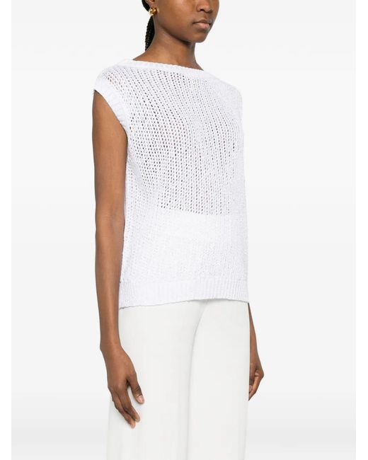 Neera White Sequin Tank Top