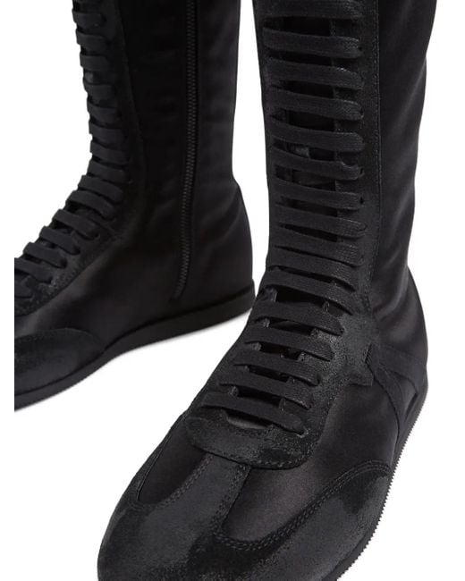 Ann Demeulemeester Black Pixie Lace-Up Thigh-High Boots
