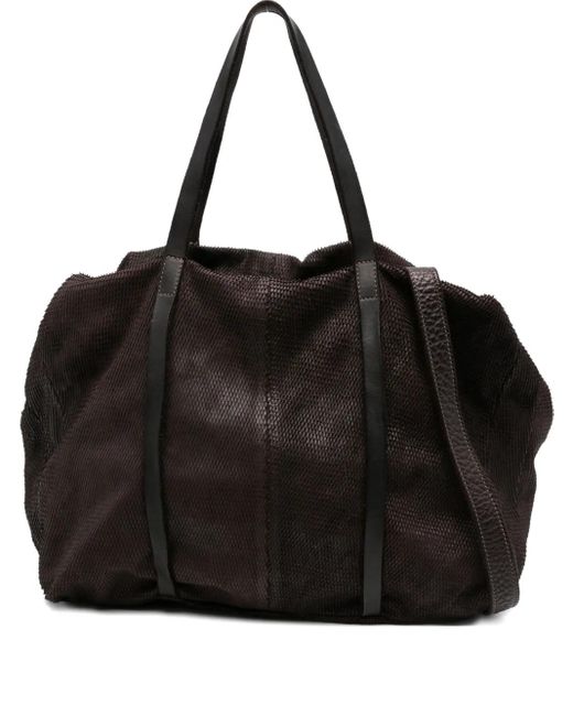 SOMMET Black Tote Bag aus gekörntem Kalbsleder