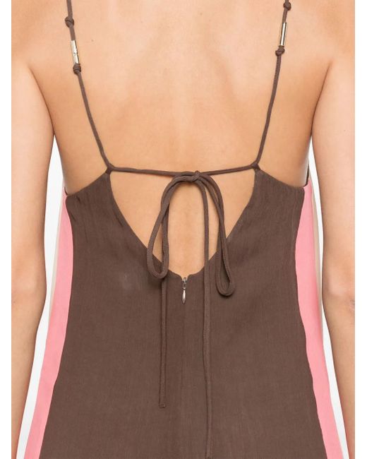 Mono con detalle de rayas Patrizia Pepe de color Brown