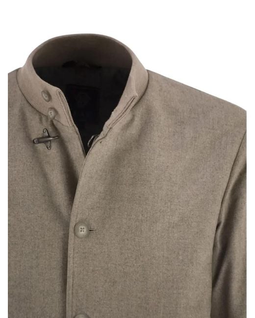 Fay Brown Wool Shirt Jacket for men