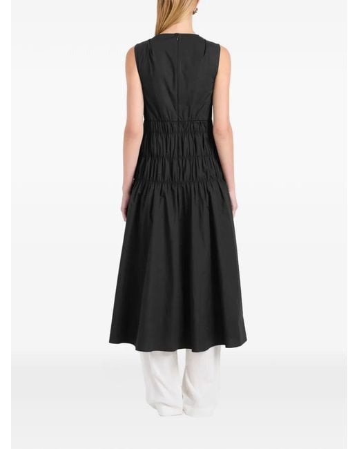 Proenza Schouler Black Jenna Tiered Midi Dress