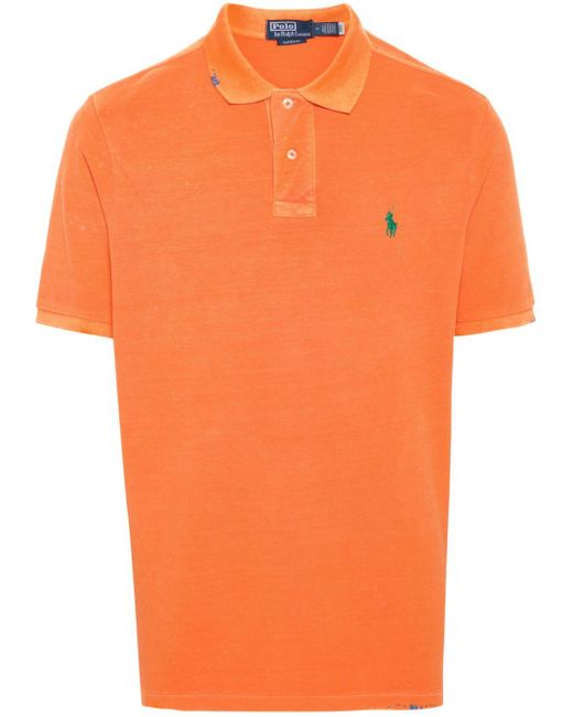 Polo Ralph Lauren Poloshirt mit Polo Pony in Orange für Herren