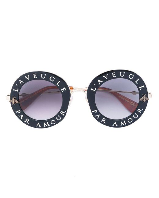 Gucci Black 'L'Aveugle Par Amour' Sonnenbrille
