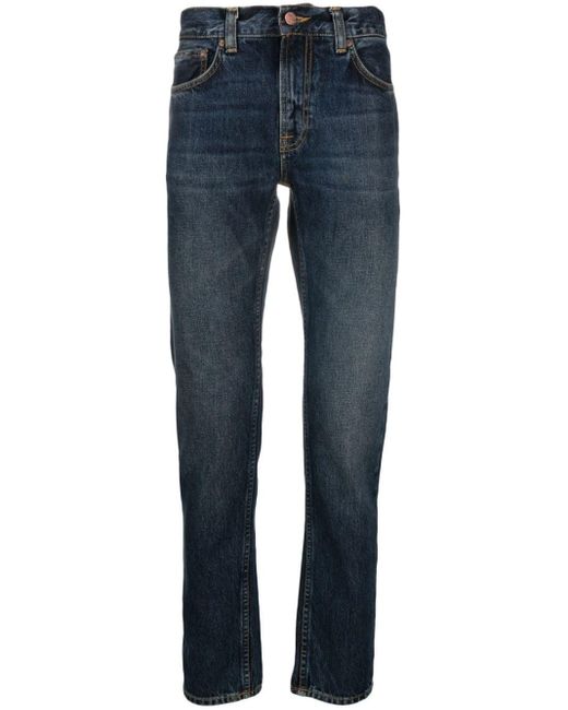 Nudie Jeans Blue Gritty Jackson Straight Leg Jeans for men