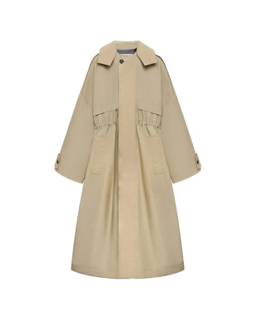 Marni Natural Storm-Flap Buttoned Coat