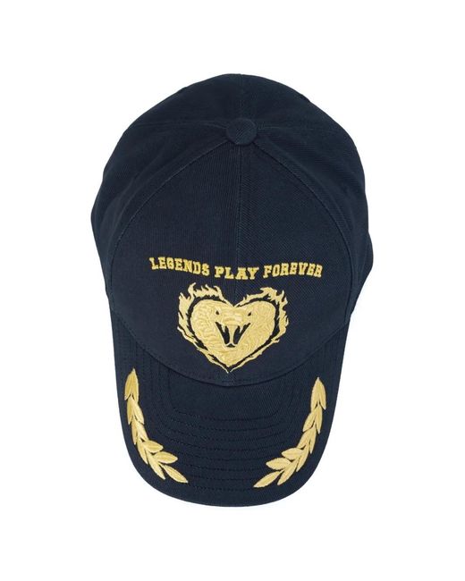 TRINITESTUDIO Blue Embroidered-Detail Logo-Patch Baseball Cap