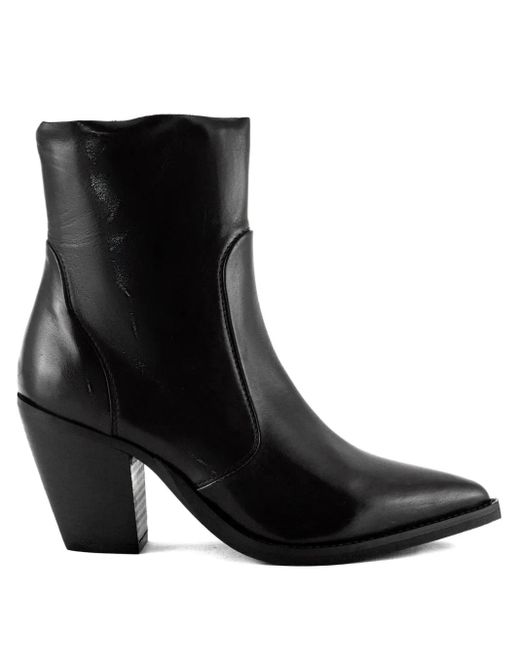 Julie Dee Black 70Mm Pointed-Toe Heeled Ankle Boots