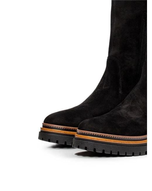 Poche Paris Black Simone Over-The-Knee Boots