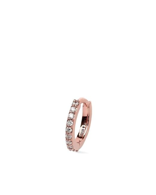 Lark & Berry White 14Kt Rose Medium Modernist Diamond Hoop Earring