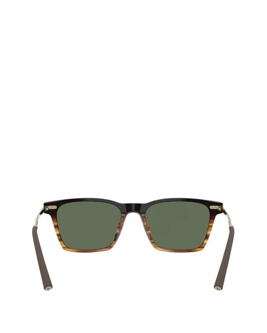 Oliver Peoples Green Square-Frame Sunglasses