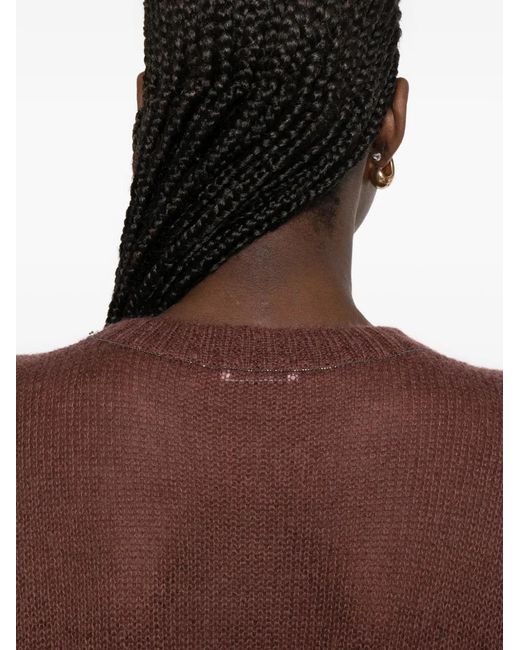 Brunello Cucinelli Brown Crew-Neck Sweater