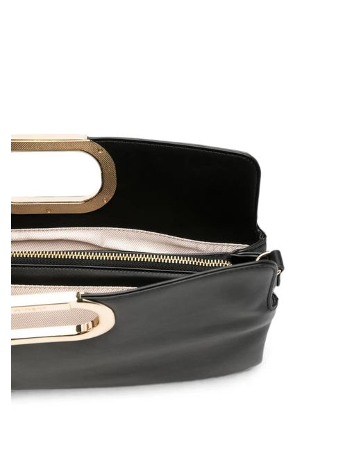 Twinset Black Engraved-Logo Tote Bag