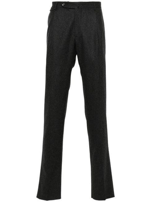Tagliatore Black Wool Trousers for men