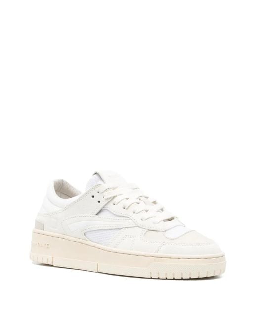 Date White Panelled Sneakers