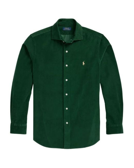 Camisa con logo bordado Polo Ralph Lauren de hombre de color Green