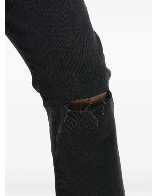 Off-White c/o Virgil Abloh Black Distressed Skinny-Fit Jeans for men
