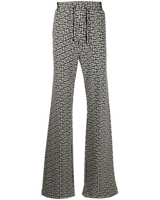 Balmain Multicolor Monogram-Motif Trousers for men