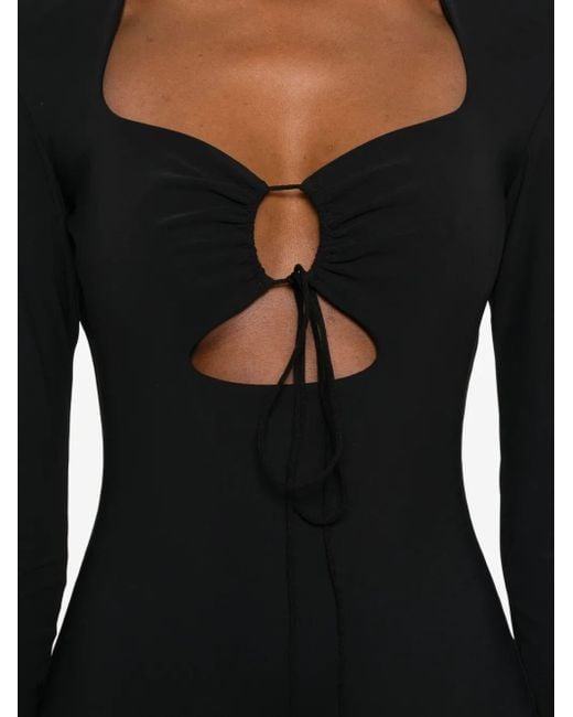 Amazuìn Black Kleid mit langen Ärmeln