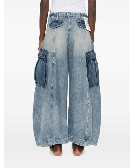 R13 Blue Two-Tone Cargo Pants