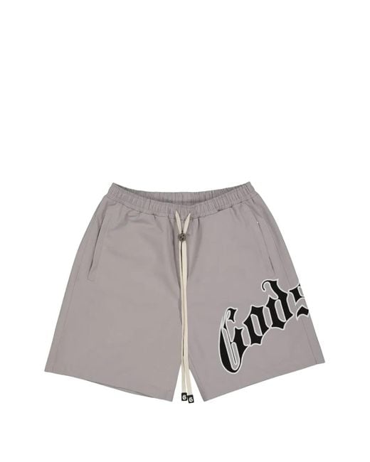 Godspeed Gray Logo Drawstring Shorts for men